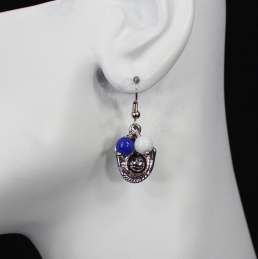 Baseball Glove Team Colors Earrings - Image 2