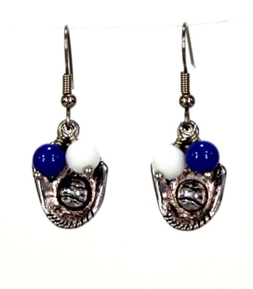 Baseball Glove Team Colors Earrings