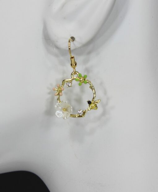 Bee Flower Earrings - Image 2