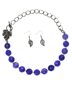 Blueberry Quartz Necklace & Earrings