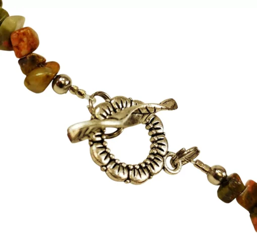 Unakite Necklace & Earrings - Image 3