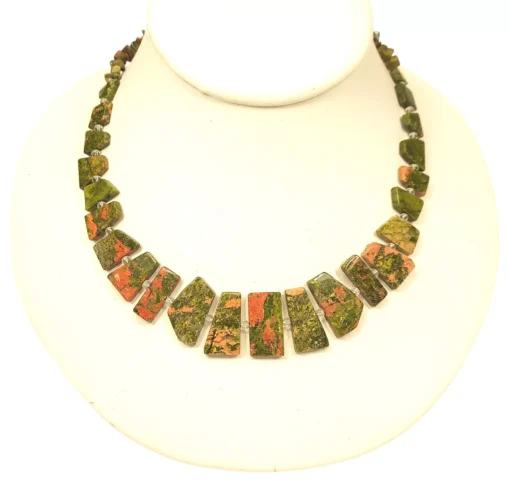 Unakite Necklace & Earrings - Image 4