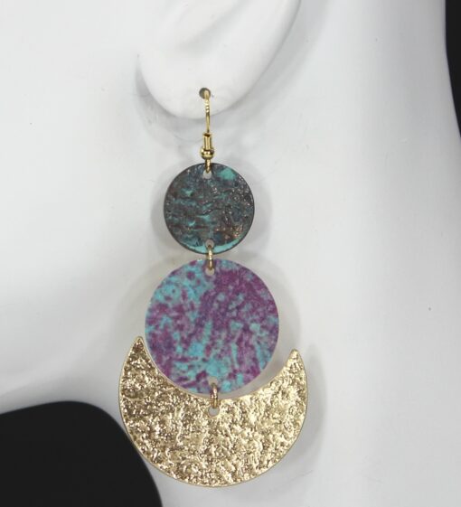 Mixed Colors Dangle Earrings - Image 2