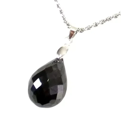 Black Cubic Zirconia Necklace & Earrings - Image 2