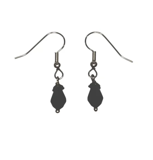 Black Cubic Zirconia Necklace & Earrings - Image 4
