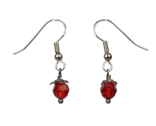 Ruby Red Cubic Zirconia Necklace & Earrings - Image 5