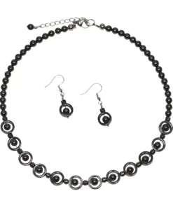 Hematite Necklace & Earrings