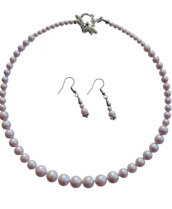 Swarovski Shell Pearl Necklace & Earrings