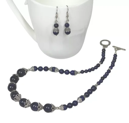 Lapis Necklace & Earrings - Image 7