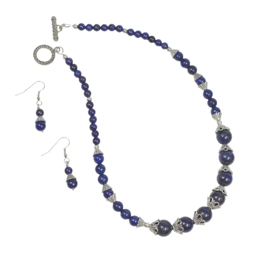 Lapis Necklace & Earrings - Image 3