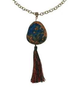 Blue Agate Necklace & Earrings