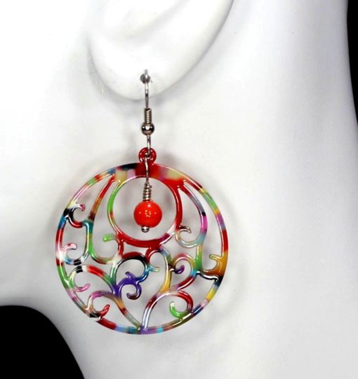 Rainbow Filigree Earrings - Image 2