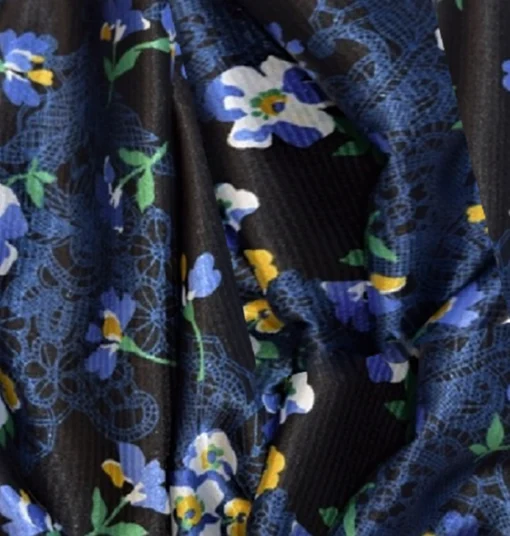 Midnight Pansies Infinity Scarf - Image 2
