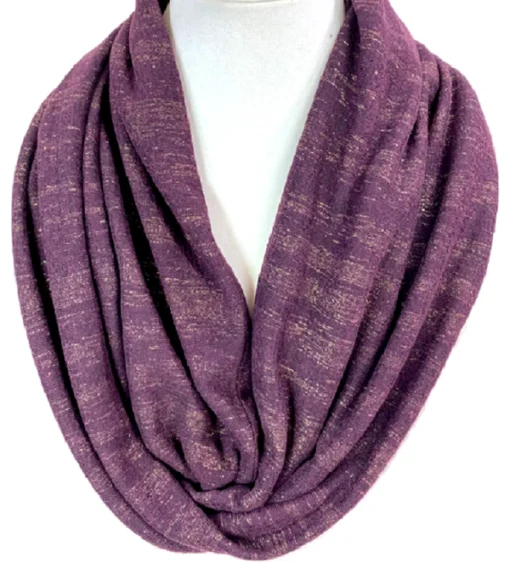 Purple Gold Dust Infinity Scarf