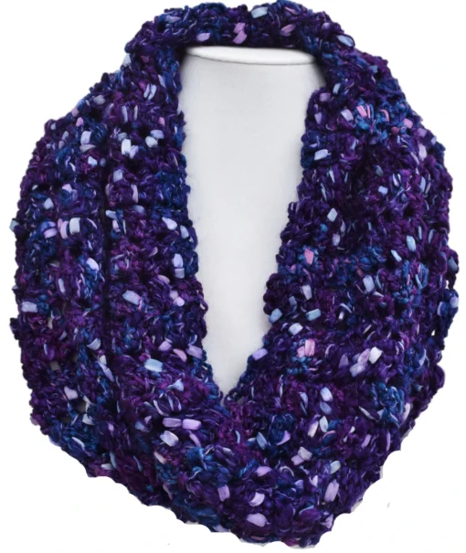 Durango Purple Crochet Scarf