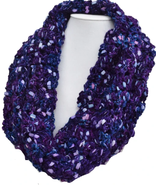 Durango Purple Crochet Scarf - Image 3