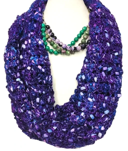 Durango Purple Crochet Scarf - Image 6