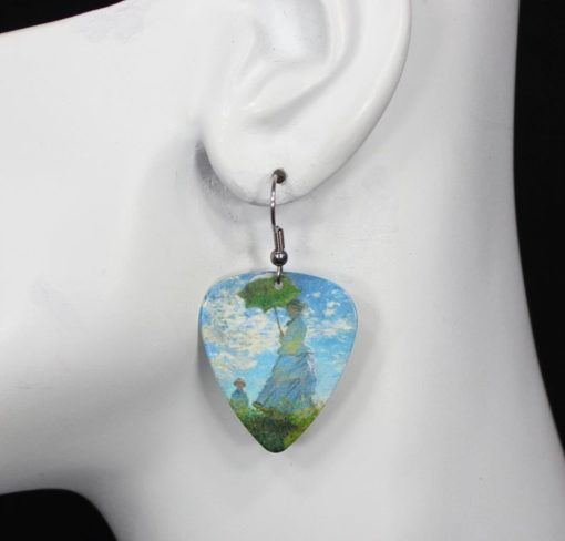 Monet Guitar Pick Earrings - Image 2